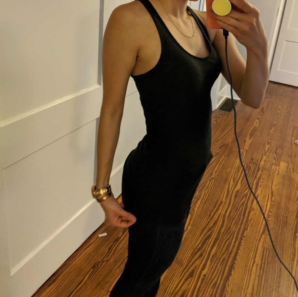 Pink black tank